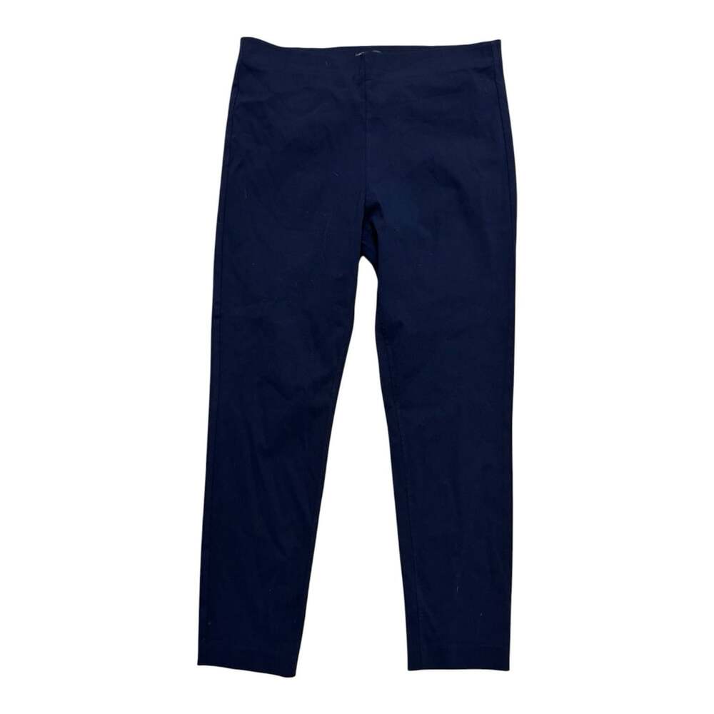 Adrianna Papell Women’s Size 12 Navy Blue Stretch Slim Ankle Pants Pull On